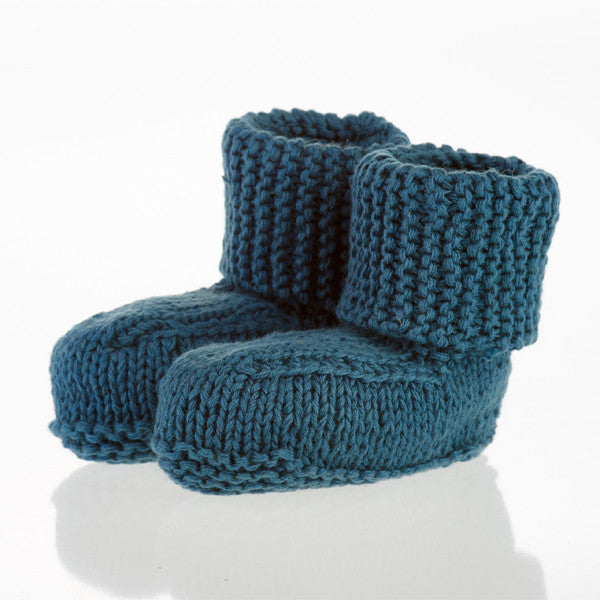 Pebble Organic Baby Booties - Petrol