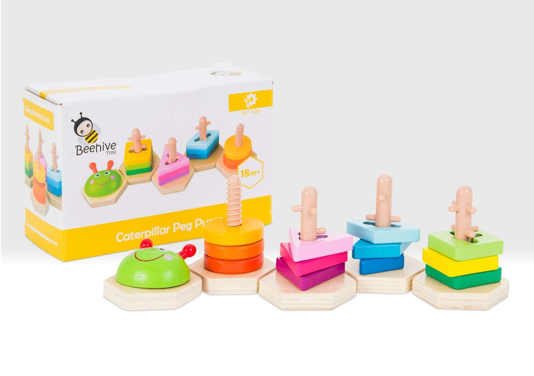 Beehive Wooden Caterpillar Puzzle