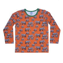 Load image into Gallery viewer, Jeco Organic Orange Elephant Long Sleeve Top
